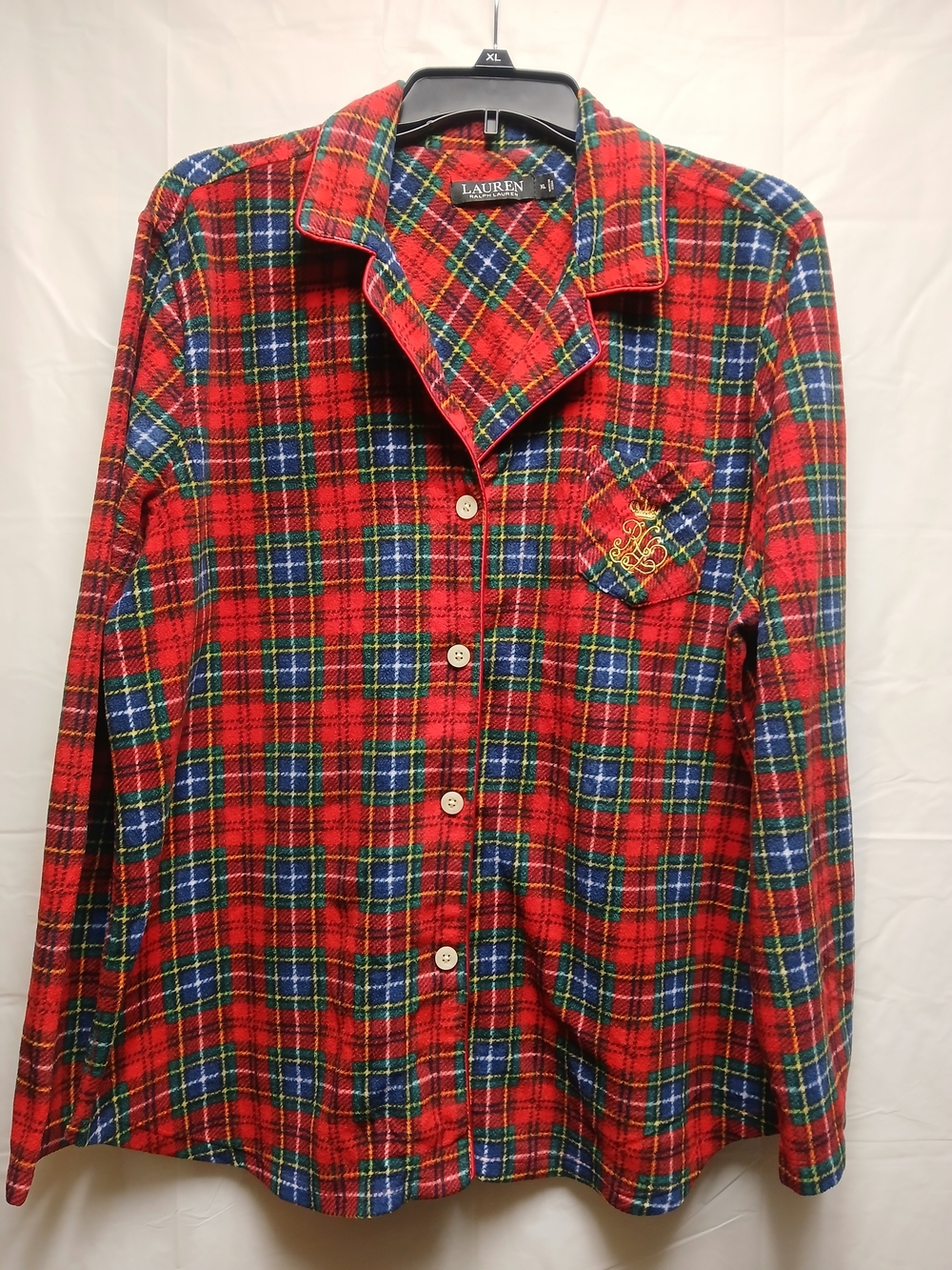 LAUREN by Ralph Lauren Red Plaid Pajama Top
